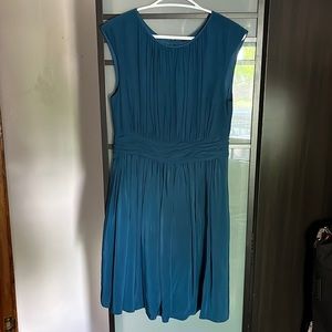 Turquoise pleated Boden dress